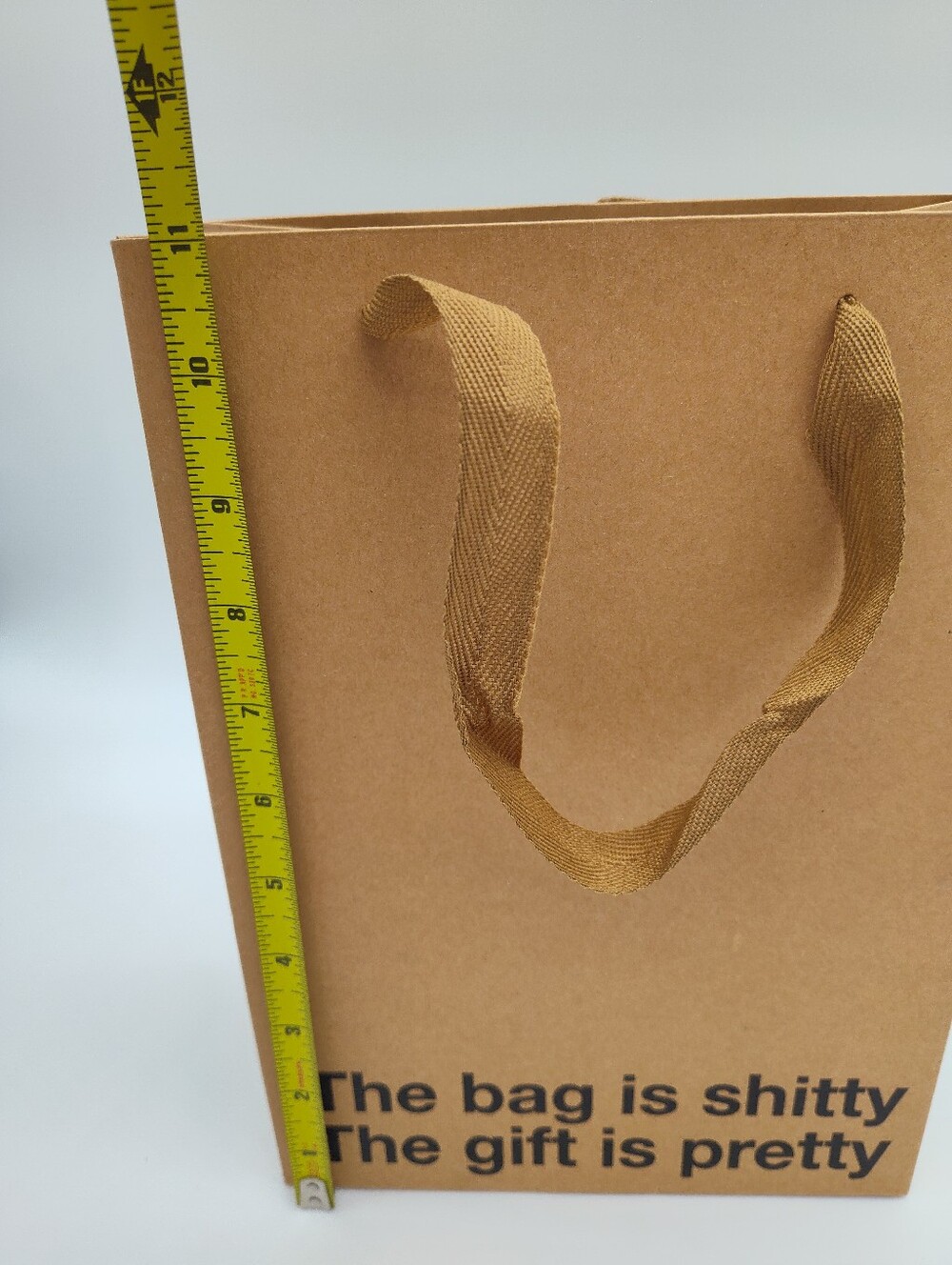 MILK TOAST Funny Gift Bag “The Bag Is Shitty The Gift Is Pretty” Kraft - Picture 3 of 4